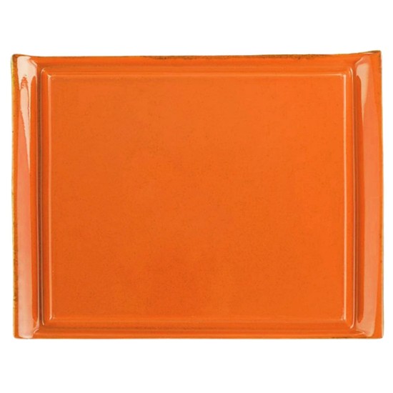 Steak platter, porcelain, 32x26cm, "Seasons", orange - Porland