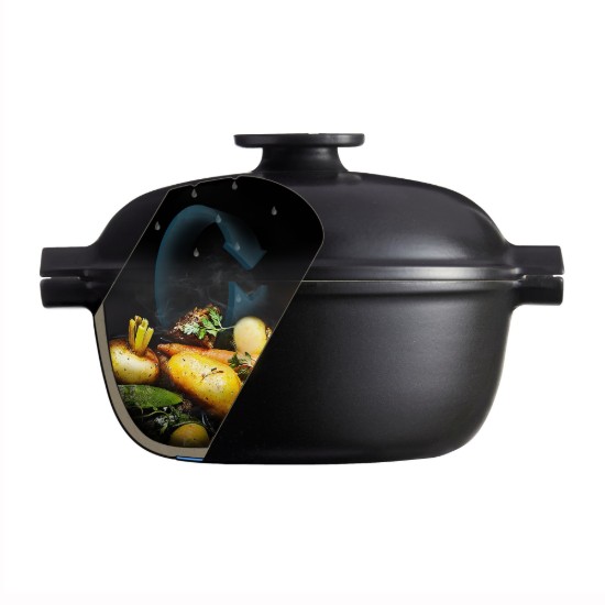 Marmite Cocotte en céramique, 22,5cm/2L, "Delight", Slate - Emile Henry