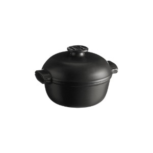 Keramische Cocotte kookpot, 22,5cm/2L, "Delight", Slate - Emile Henry