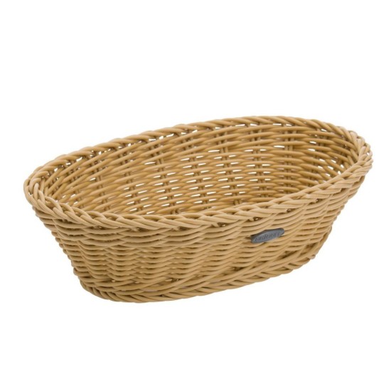 Cestino per il pane ovale, polipropilene, 23,5 x 16 cm, Beige Chiaro - Saleen