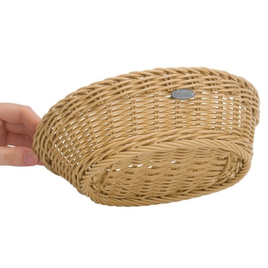 Cestino per il pane ovale, polipropilene, 23,5 x 16 cm, Beige Chiaro - Saleen