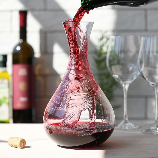Καράφα κρασιού από κρυστάλλινο γυαλί, 1,8L, "Harmony" - Krosno