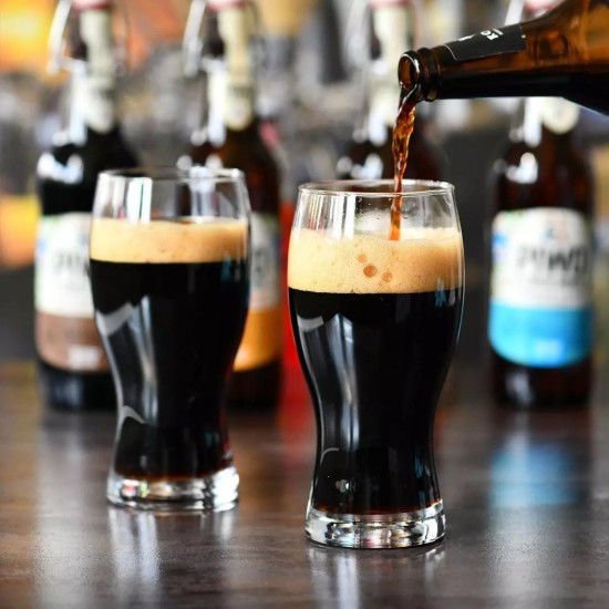 Set di 6 bicchieri da birra in vetro, 500 ml, "Elite" - Krosno