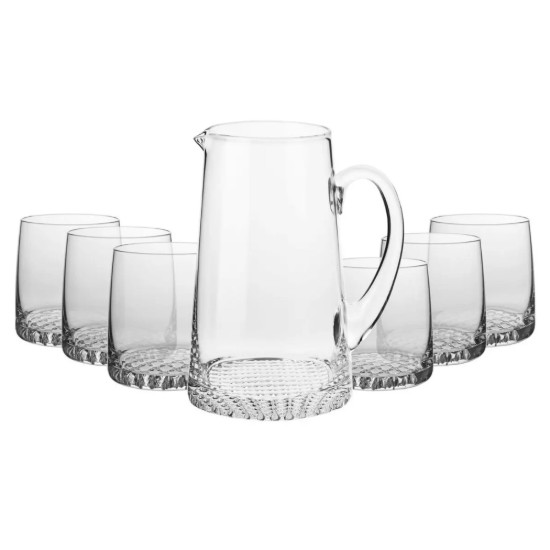 7-delige waterserveerset, kristallijn glas, "Fjord" - Krosno