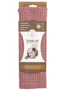 Set van 2 keukenhanddoeken, microvezel, 40 × 60 cm, "Essential", "Mauve" - Tiseco