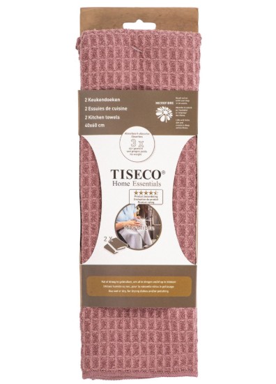 Set 2 strofinacci, microfibra, 40×60 cm, "Essential",  "Mauve" - Tiseco