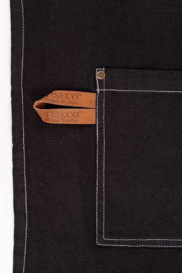 Schort, 70 × 85 cm, "Havana", Black - Tiseco