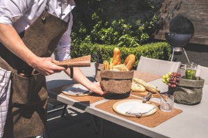 Set di 4 sottobicchieri, 9,5 cm, "Truman", Walnut - Tiseco