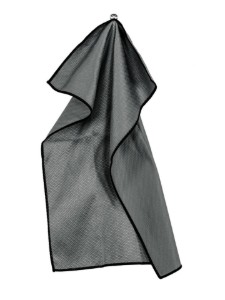 Microfibre drying cloth for drinking glasses, 40 × 60 cm,  "Essential", Grey - Tiseco