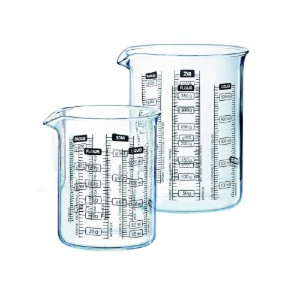Set of 2 graded mugs, borosilicate glass, 250 and 500 ml, "Classic" range – Pyrex