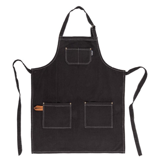 Schort, 70 × 85 cm, "Havana", Black - Tiseco