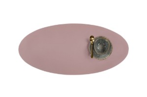 Runner da tavolo ovale, 33 × 70 cm, "Togo", Malva - Tiseco
