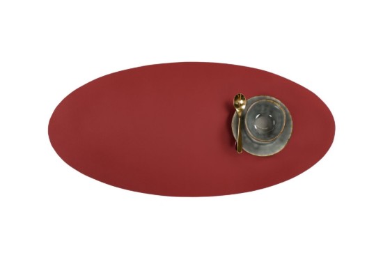 Oval table runner, 33 × 70 cm, "Togo", Red - Tiseco