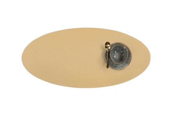 Runner da tavolo ovale, 33 × 70 cm, "Togo", Sabbia - Tiseco
