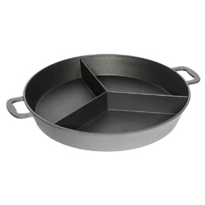 Padella alta, alluminio, 3 scomparti, 32 cm – AMT Gastroguss