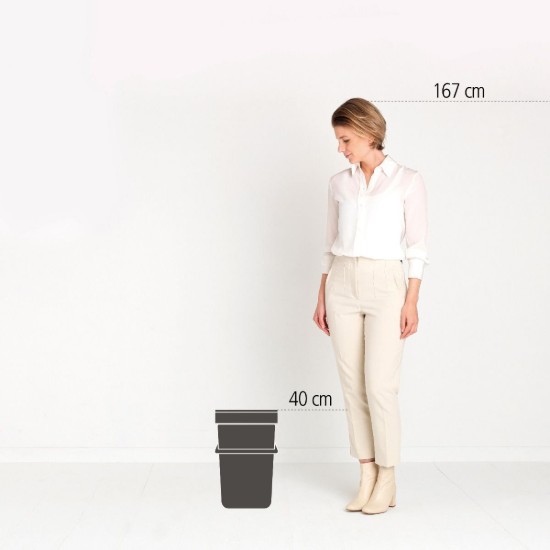 Sort&Go prullenbak, kunststof, 16 L, Light Grey - Brabantia