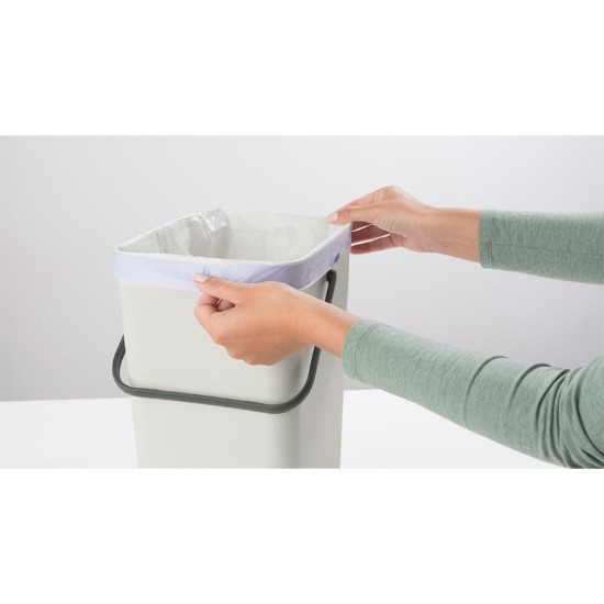Sort&Go prullenbak, kunststof, 16 L, Light Grey - Brabantia