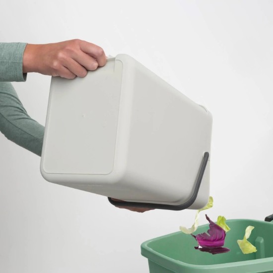 Sort&Go prullenbak, kunststof, 16 L, Light Grey - Brabantia