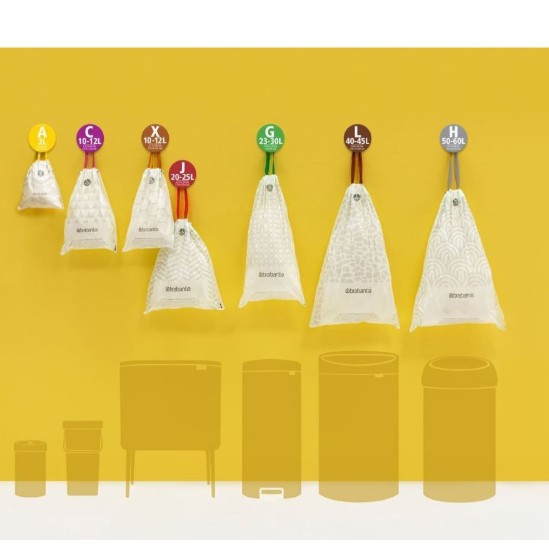 Trash bags code O, 30 L, 40 pcs - Brabantia