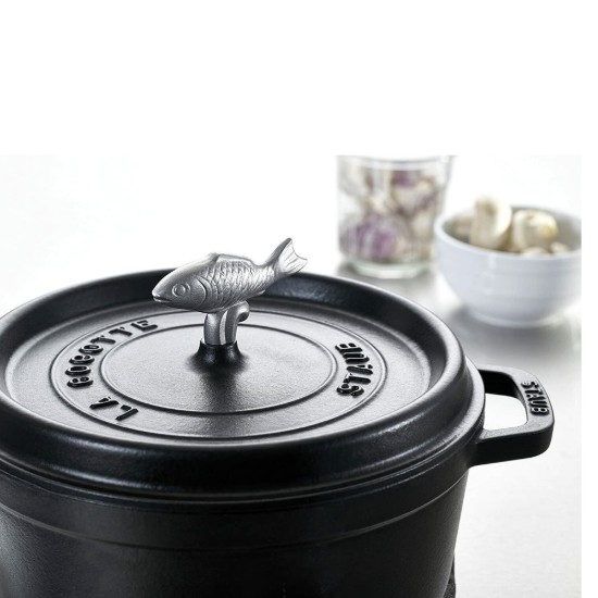 Lid knob for cast iron cookware, "Fish" - Staub