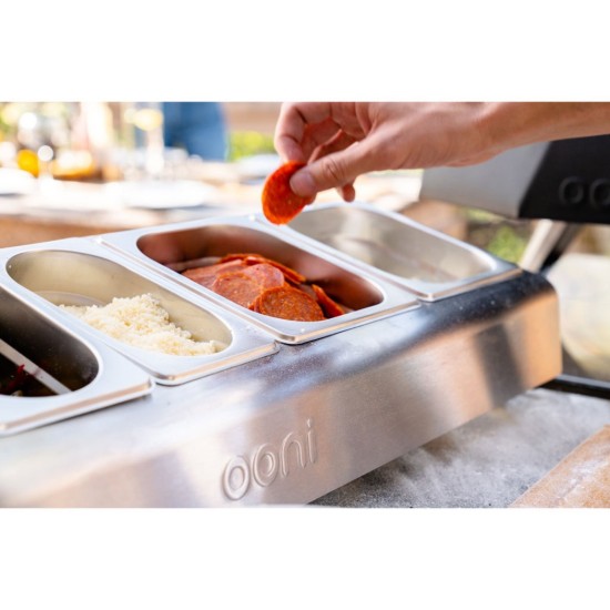 Lidded container for pizza ingredients, stainless steel, 10.8x17.6 cm - Ooni