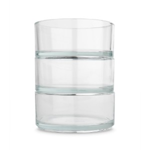Set van 3 stapelbare bakjes, gemaakt van hittebestendig glas, 970 ml - Ooni