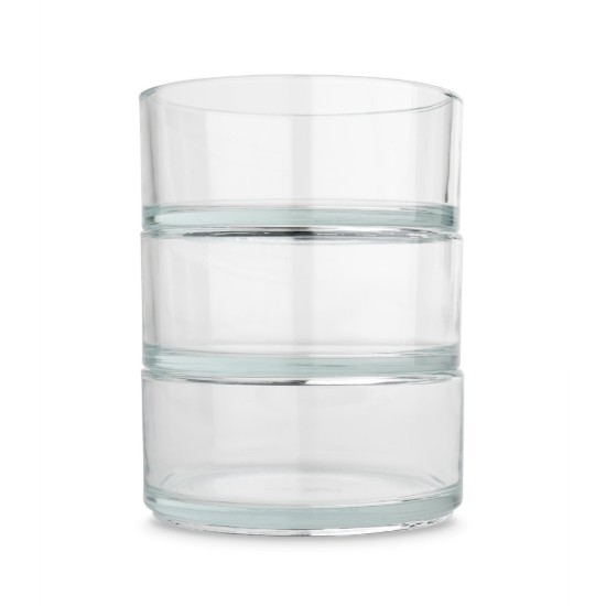 Set van 3 stapelbare bakjes, gemaakt van hittebestendig glas, 970 ml - Ooni