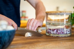 Set van 3 stapelbare bakjes, gemaakt van hittebestendig glas, 970 ml - Ooni