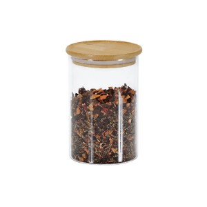 Voorraadpot, glas, 800ml, met bamboe deksel - Kesper