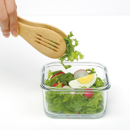 Recipiente quadrado para alimentos, vidro, 490ml, Azul, "Cor" - Glasslock