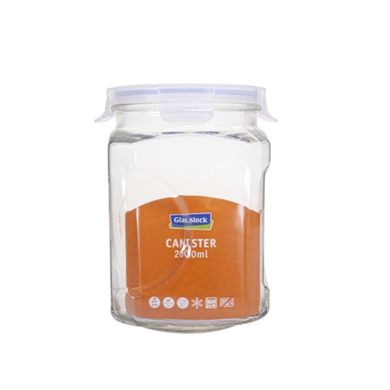 Voedselbewaardoos, glas, 2000ml, "Big Canister" - Glasslock