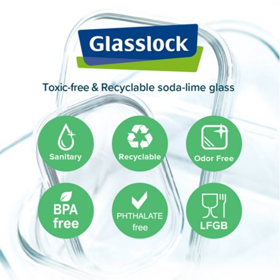 Voedselbewaardoos, glas, 3000ml, "Big Canister" - Glasslock