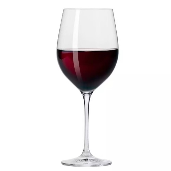 Set van 6 "Harmony" rode wijnglazen, 450 ml - Krosno