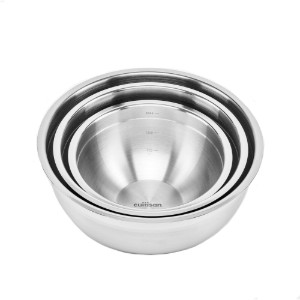 3-piece bowl set, stainless steel, "LIVING" range - Cuitisan