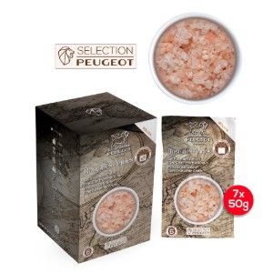 Set di 7 bustine di sale grosso rosa, 7x50g, "Spices" - Peugeot
