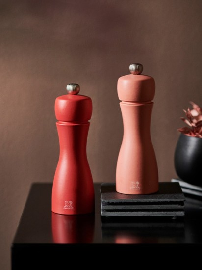 Set 2 mlinčkov za sol in poper, 15 cm, "Tahiti Fire", Bricks&Flame - Peugeot