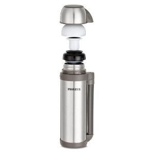 Bottiglia termoisolante sottovuoto, acciaio inox, 1,8 L, "Pioneer", argento - Grunwerg
