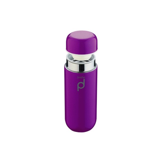 Borraccia termoisolante in acciaio inossidabile, 200 ml, "DrinkPod", Viola - Grunwerg