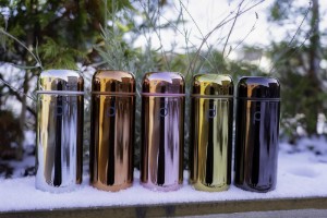 Borraccia termicamente isolata, acciaio inossidabile, 200 ml, "DrinkPod", rosa metallizzato - Grunwerg