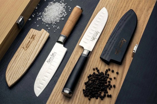 Santoku nuga, teras, 12 cm, "Katana Saya" - Grunwerg