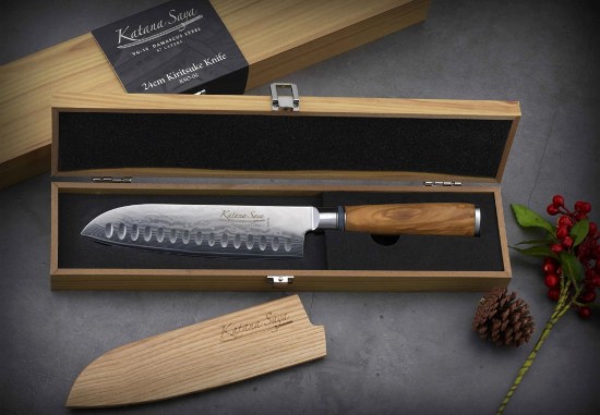 Santoku nuga, teras, 18 cm, "Katana Saya" - Grunwerg