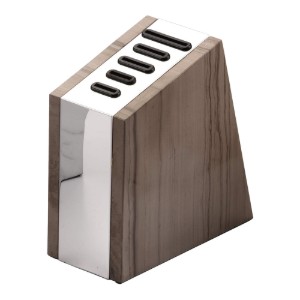 Portacoltelli, con 5 spazi, marmo, "Rockingham Forge", Grigio - Grunwerg