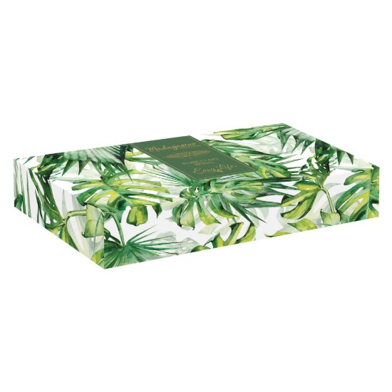 Porselen kase, 30×13 cm, "Tropical Leaves Green" - Easy Life