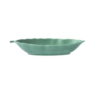 Ciotola in porcellana, 26 × 11,5 cm, "Leaves Light Green" - Easy Life