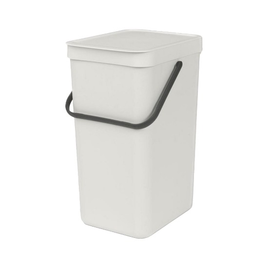 Sort&Go prullenbak, kunststof, 16 L, Light Grey - Brabantia
