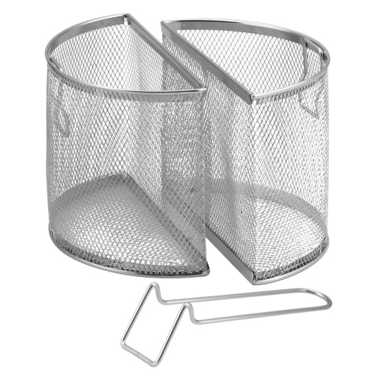 Pastagryde, med 2 kurve, rustfrit stål, 22cm/6L - Zokura