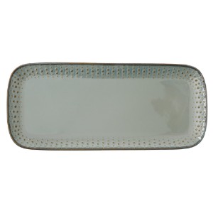 Rechthoekige schaal, 36 x 16 cm, "Drops Celadon" - Easy Life