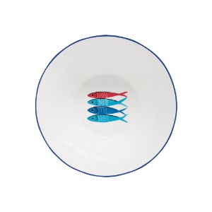 Ciotola in porcellana, 22,5 cm, Sardine's Party - Easy Life