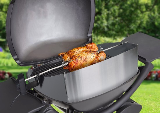 Kit rotiserie pentru gratar de gradina, inox - Zokura