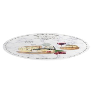 Draaibare schotel "Les Fromages" van glas, 32 cm - Easy Life